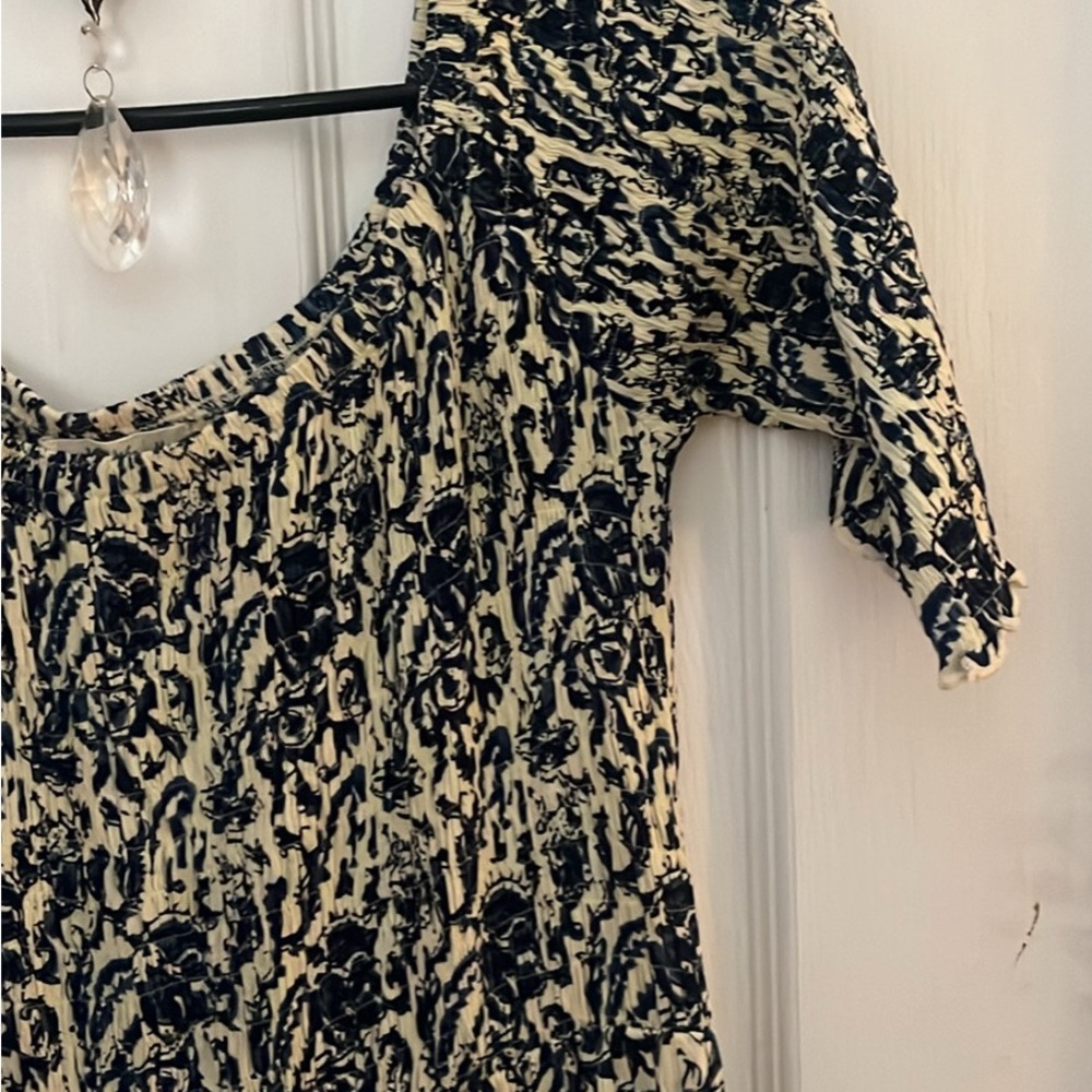 NATURAL LIFE Black and White Casual Short Sleeve Sundress NEW WITHOUT TAGS